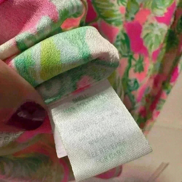 LILLY PULITZER PEARL SOFT SHIFT DRESS RAZ BERRY CATTY SHACK PINK GREEN - Picture 3 of 6